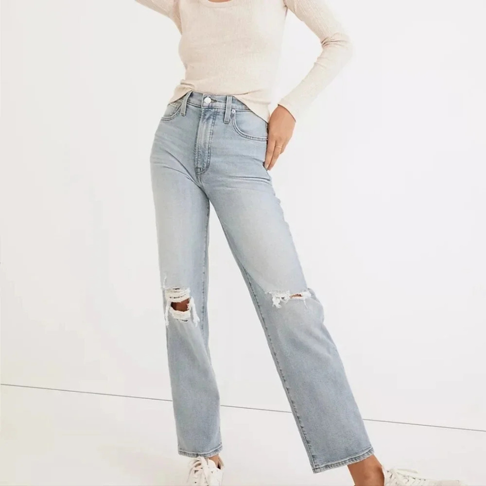 New Madewell The Perfect Vintage Straight Jeans 24
